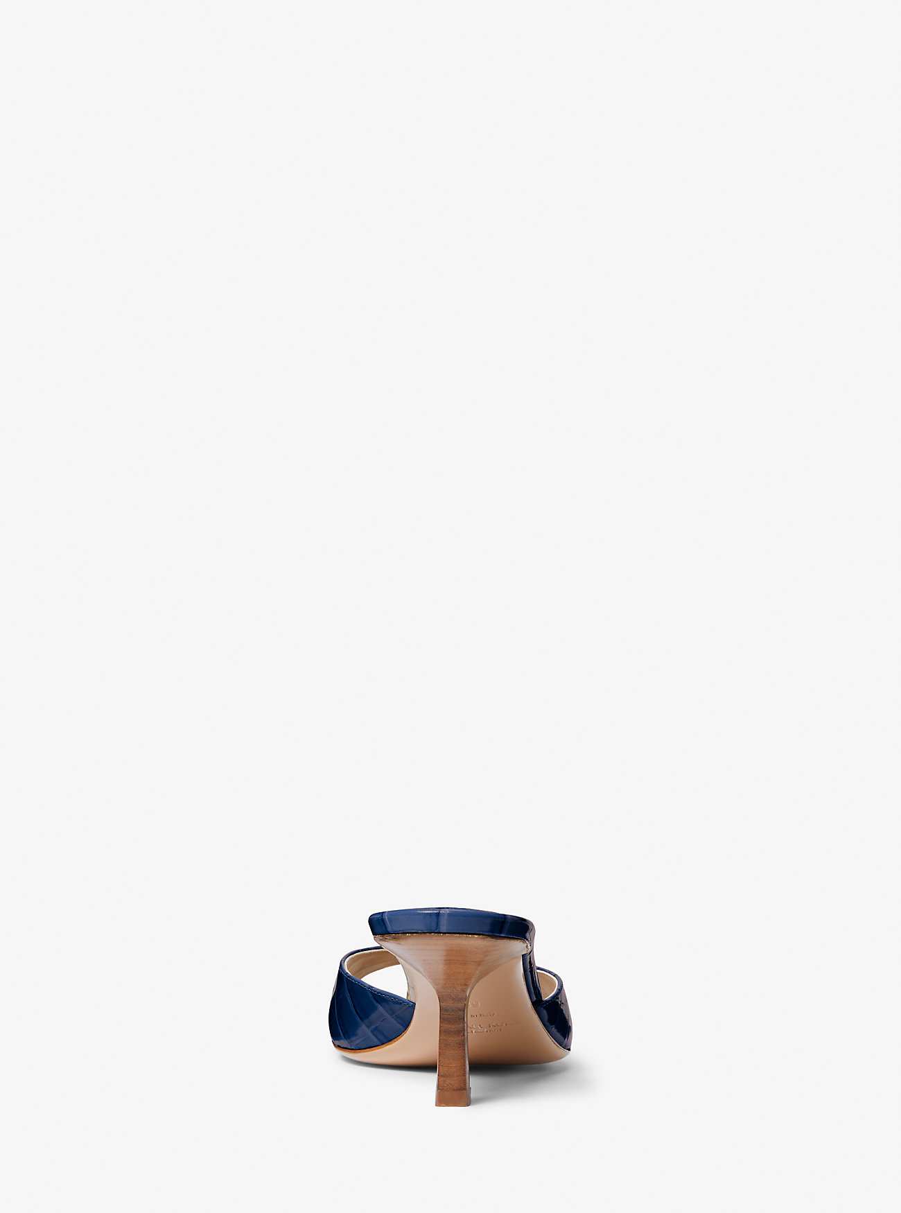 Sandali Anita in pelle con stampa coccodrillo - BLU NAVY