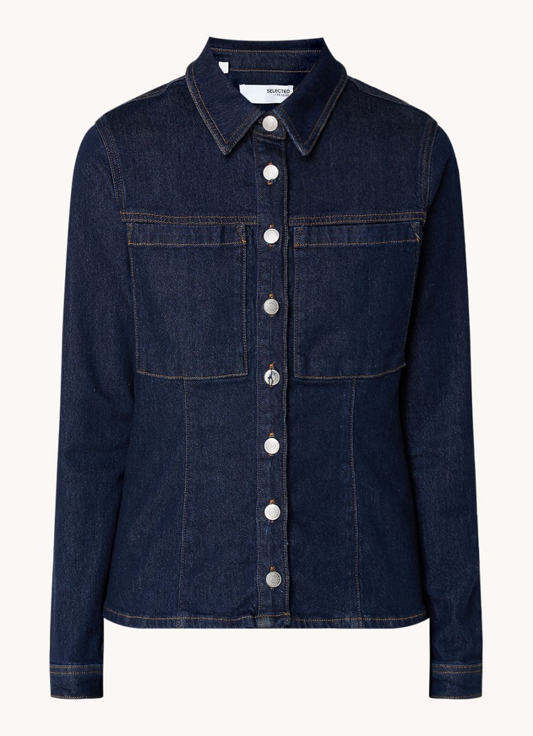 Selected Femme Ilu blouse in lyocell blend with chest pockets