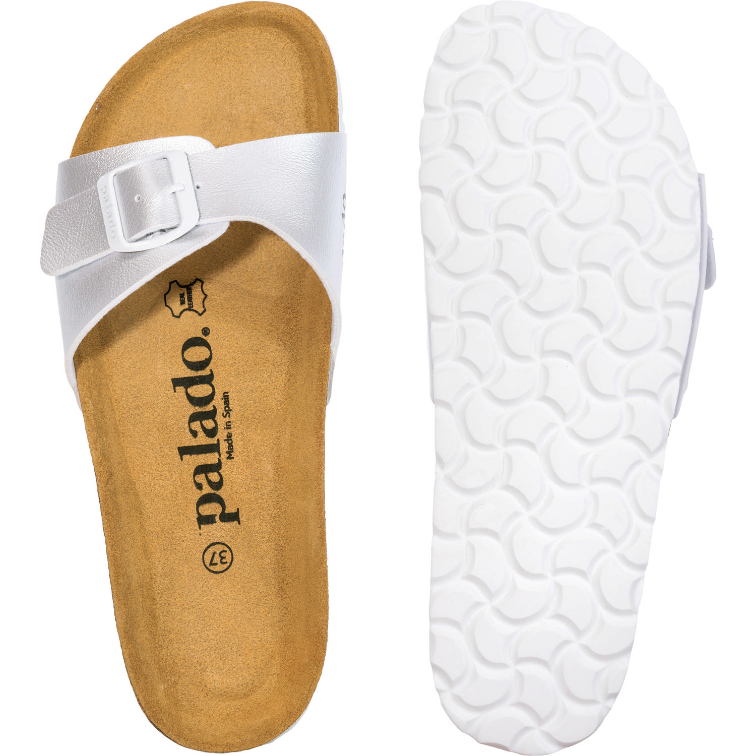Palado Malta Metallic, Pantoletten, Damen, Hellsilber metalic