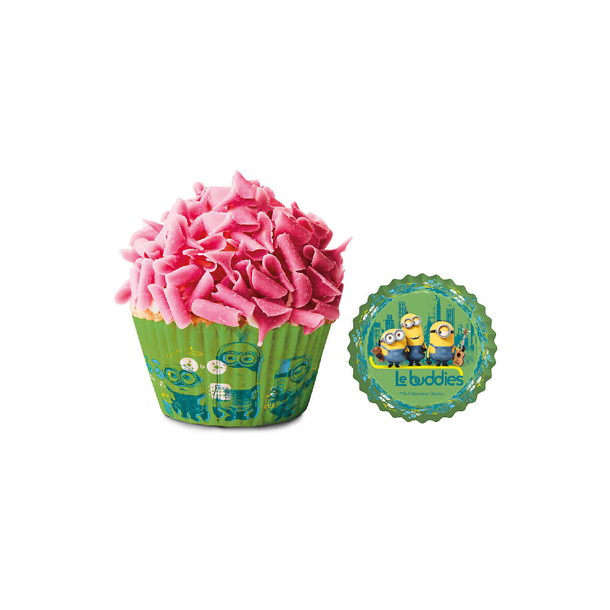 Muffinförmchen mit Minions Motiv zum Geburtstag, 25 Stk., grün