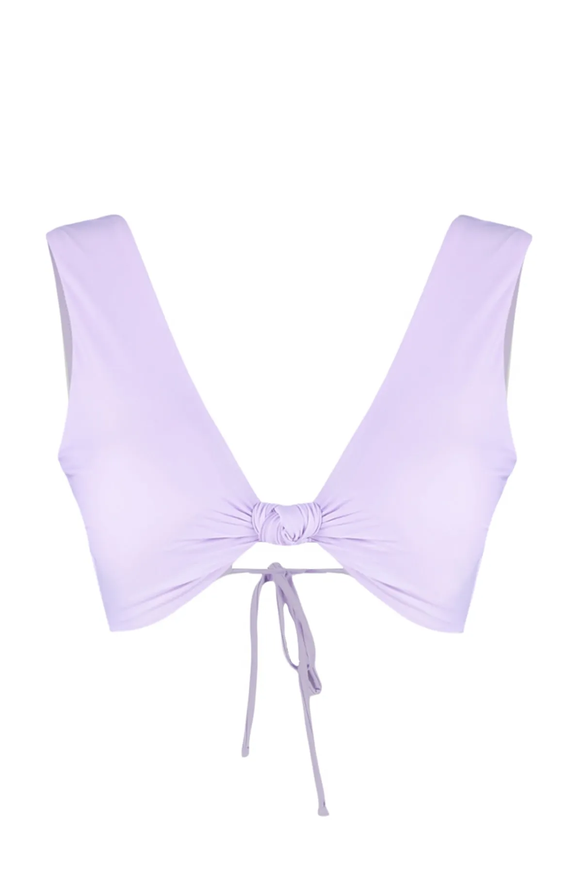 Trendyol Collection  Lilafarbenes Triangel-Bikinioberteil mit Knoten TBESS23BU00018