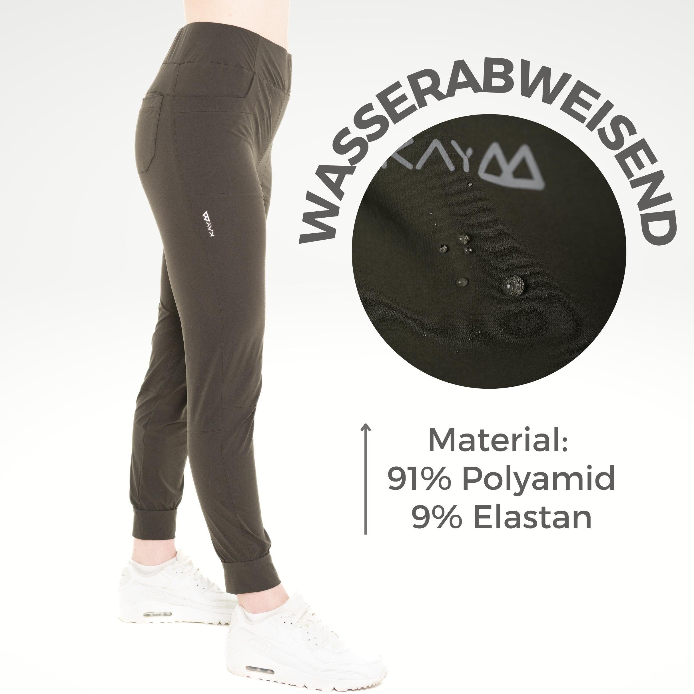 Kaymountain Trekkinghose Damen Wander Outdoor 7/8 Hose San Diego Ultra Leicht Anthra 38