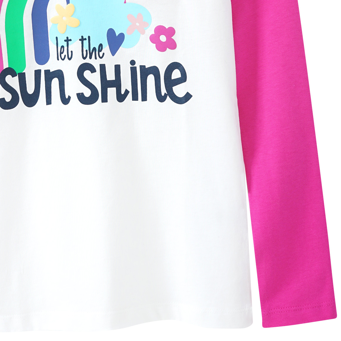 Mädchen Langarmshirt mit Message-Print