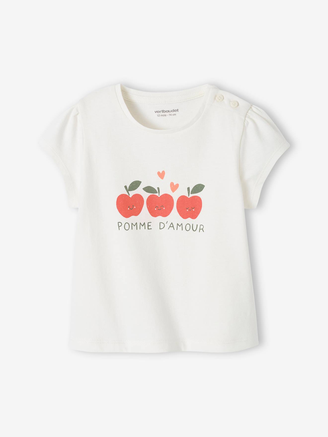 Vertbaudet 2er-Pack Baby T-Shirts BASIC Oeko-Tex - pack altrosa hello