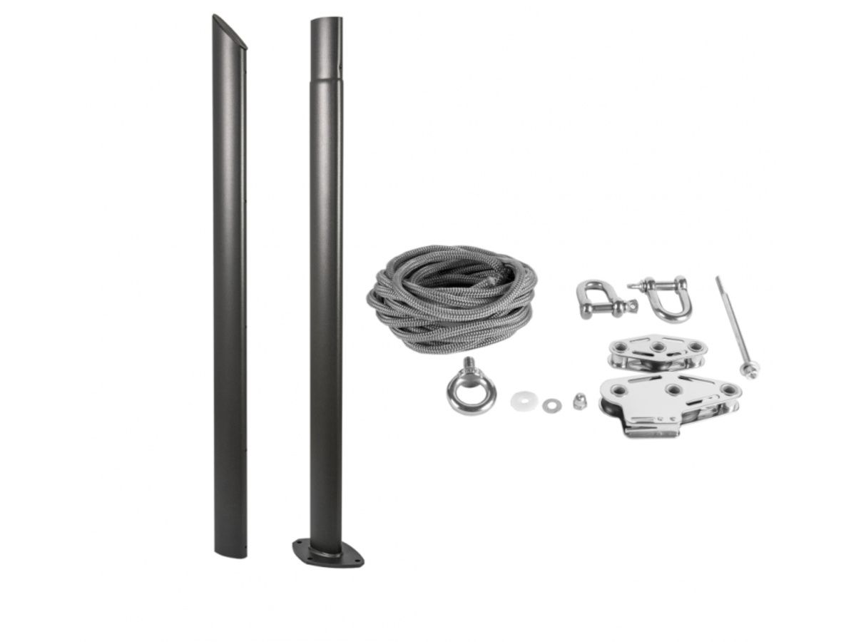 Maanta Ulisse 90° Bodenplatte  Stahlmast für Sonnensegel