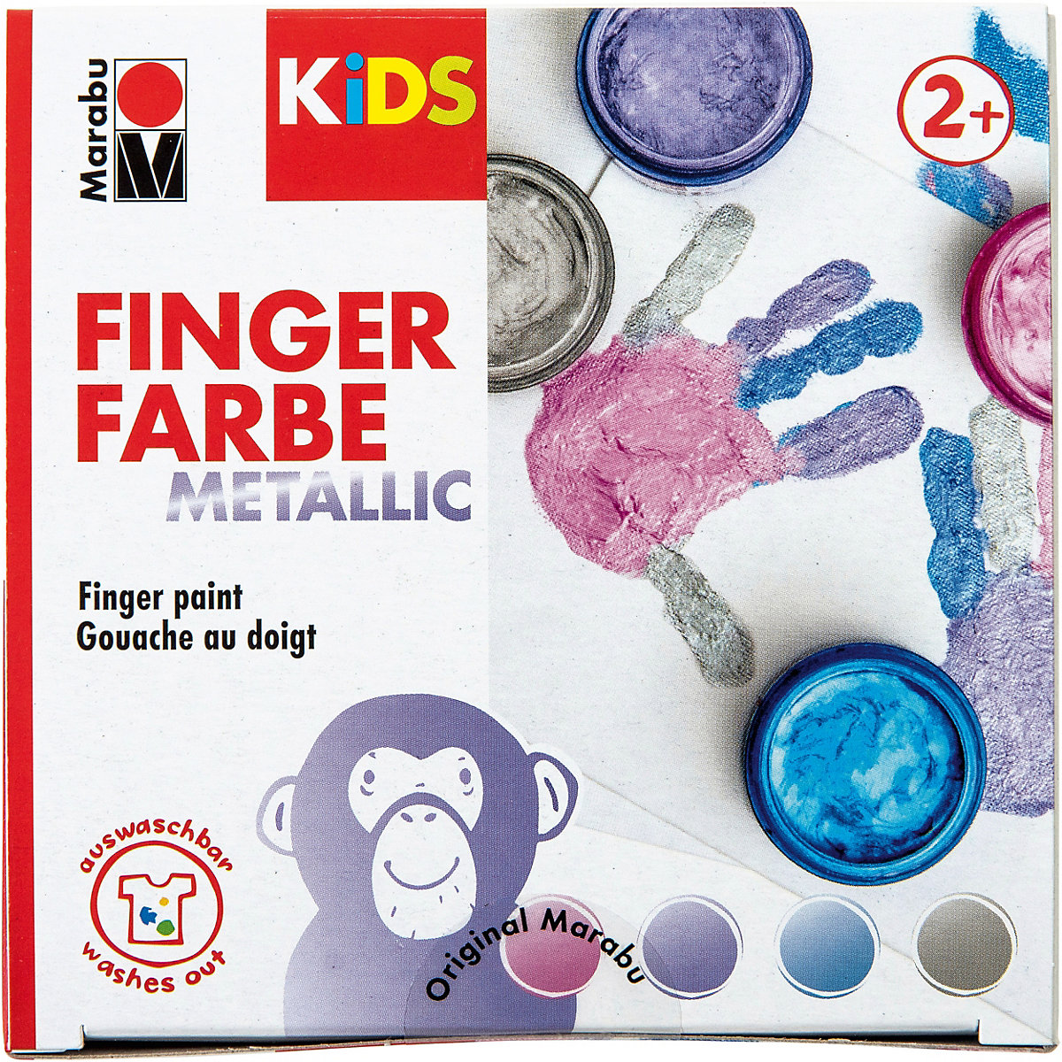 KIDS Fingerfarbe Metallic, 4 x 100 ml