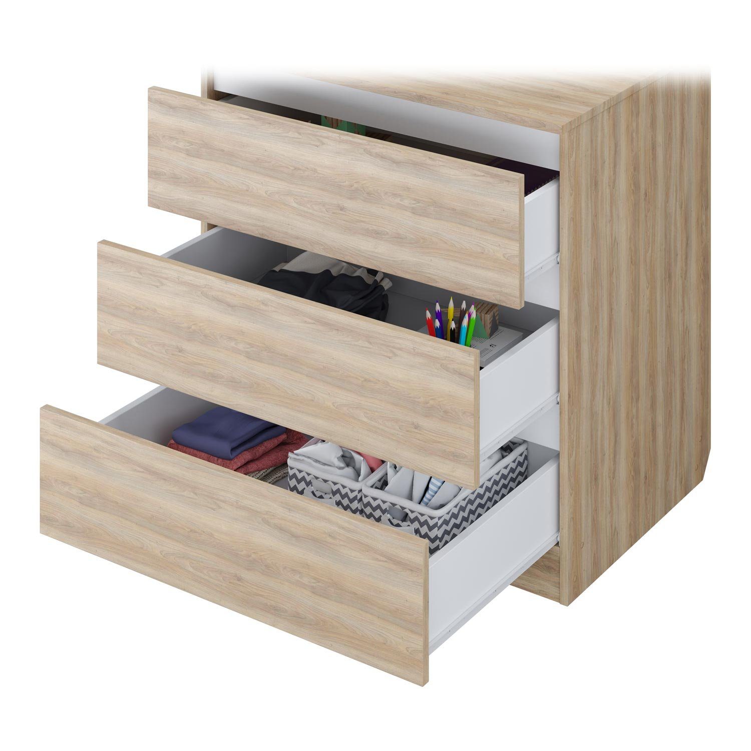 Polini Home Wickelkommode Wickeltisch Wickelkommode Wickelregal Simple Serie, mit abnehmbarem Wickelaufsatz