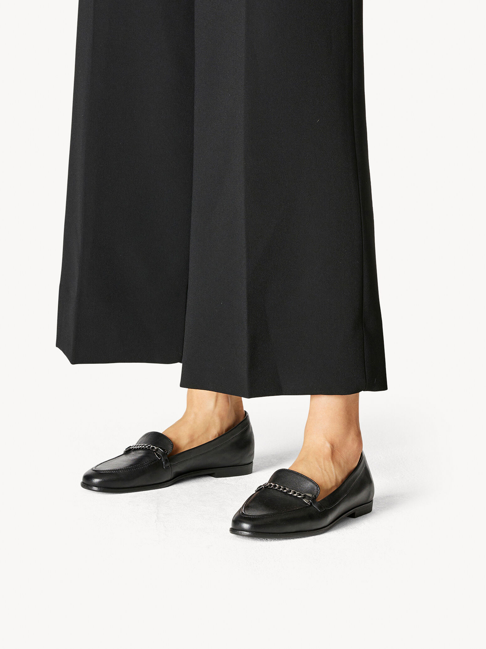 Slipper en cuir - noir