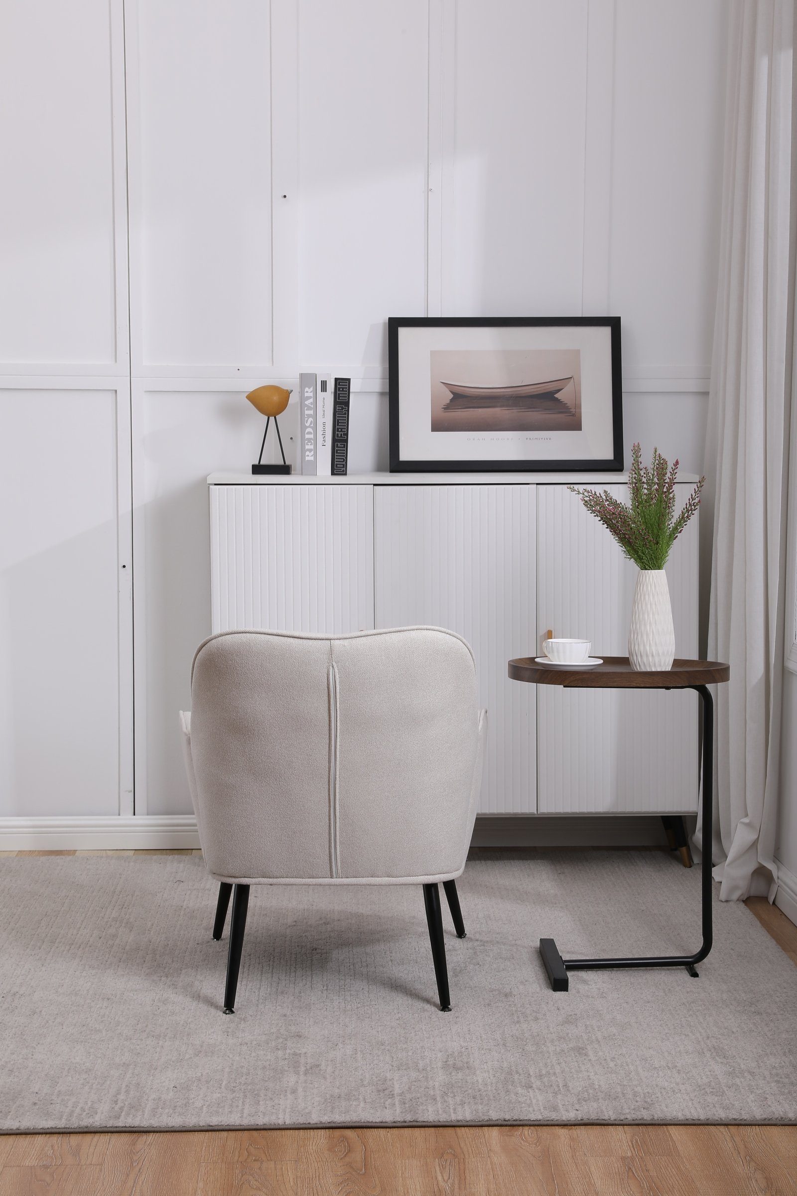 SEEZSSA Polsterstuhl Modern Wohnzimmer Sessel Lounge Sessel Polsterstuhl Relaxsessel, für Wohnzimmer und Schlafzimmer Sofa Stuhl mit Armlehnen Kaffeestuhl