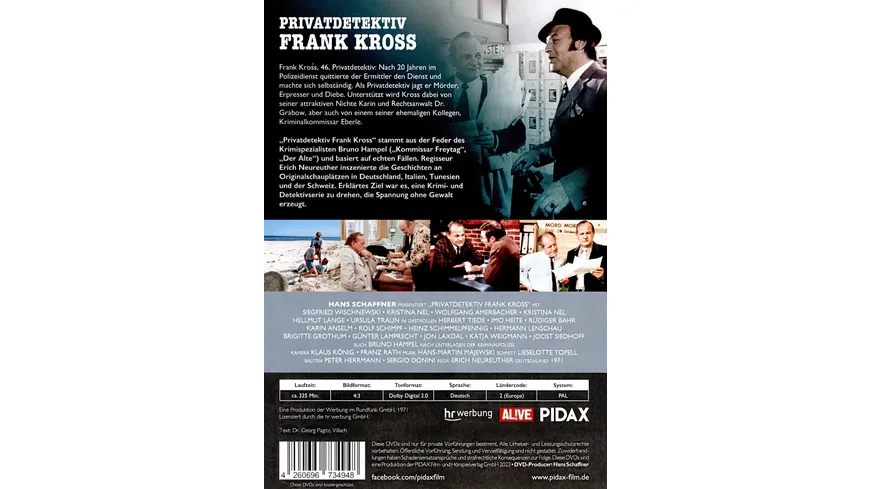 Privatdetektiv Frank Kross / Die komplette 13-teilige Krimiserie mit Starbesetzung (Pidax Serien-Klassiker)  [2 DVDs]