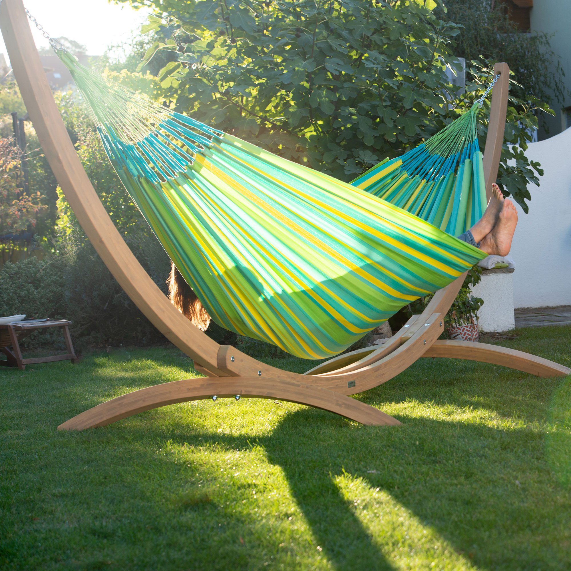La Siesta Hängematte Brisa Lime - Klassische Doppel-Hängematte Outdoor- LA SIESTA, Hochwertige Qualität