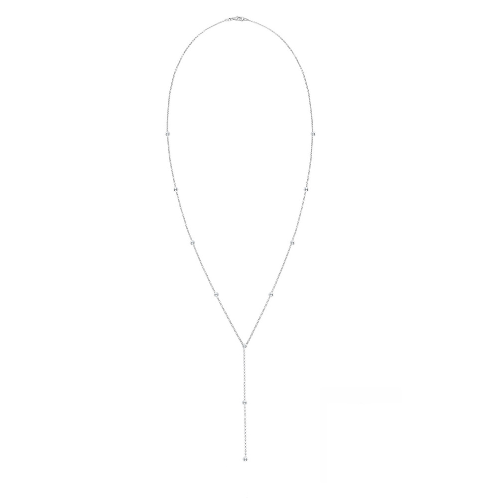 Elli Elli Collier Femmes Chaîne en Y Cercle Géo avec Cristaux en Argent Sterling 925 collier