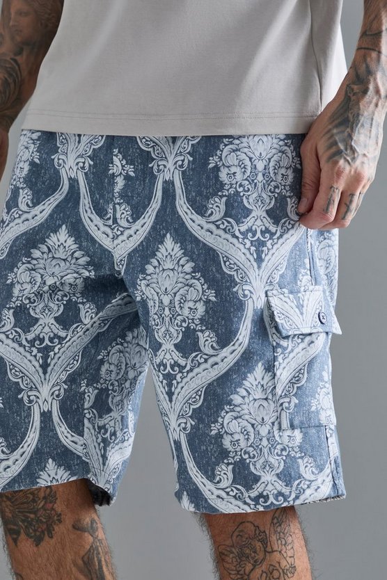 Tall strukturierte Cargo-Shorts