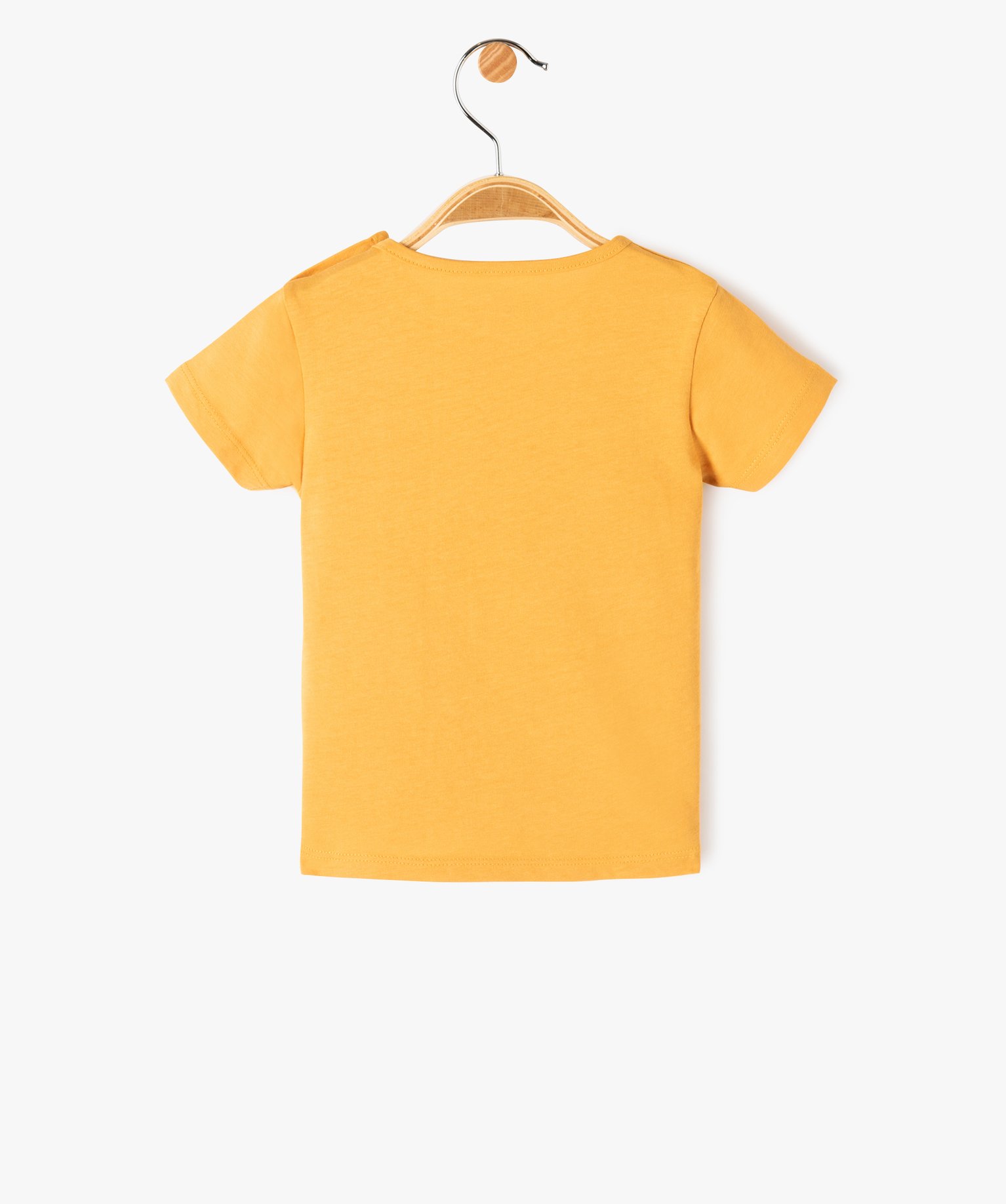 Tee-shirt bébé fille en coton à manches courtes et motif ... jaune | GEMO