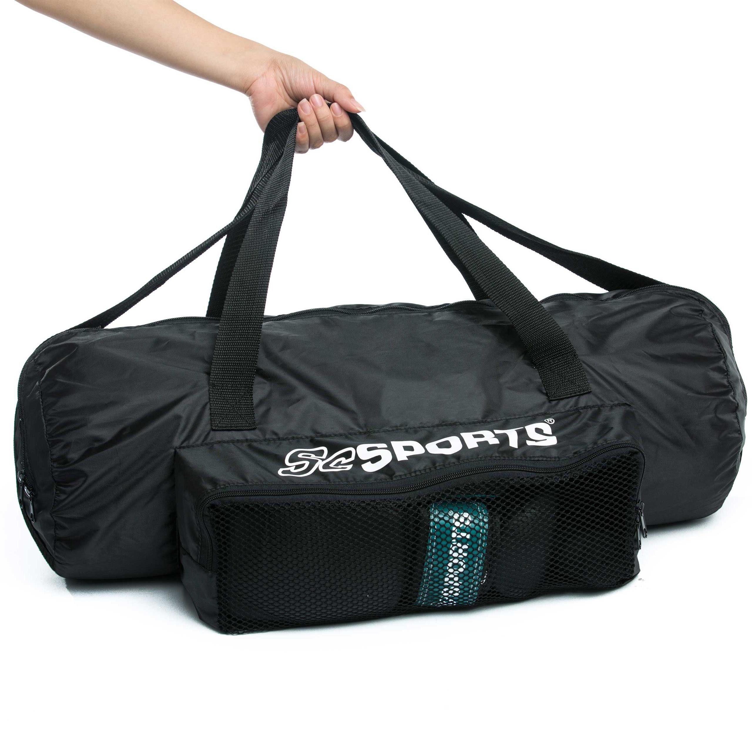 ScSPORTS® Boxsack Boxsack Set-5,5kg, Gefüllt, Boxhandschuhen/Bandagen, Nylongurt/Tasche