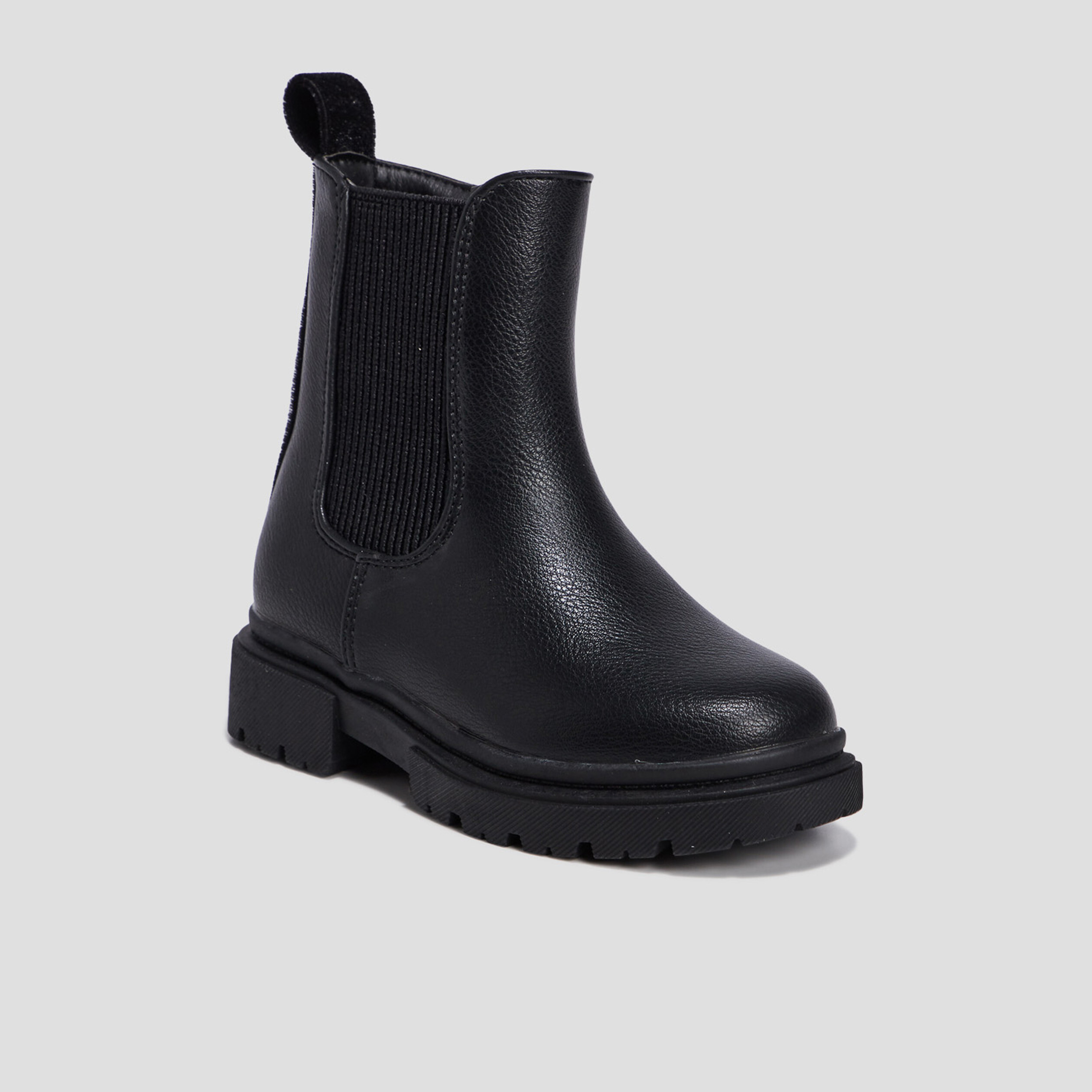 Bottines chelsea crantées noir fille | La Halle