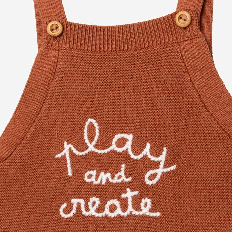 Salopette bébé tricot caramel marron Catimini