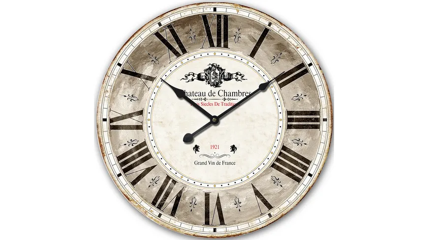 Mebus Quarz-Wanduhr MDF Chateau de chambres