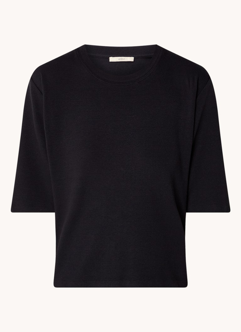 Sessùn Serge T-shirt with ribbed texture