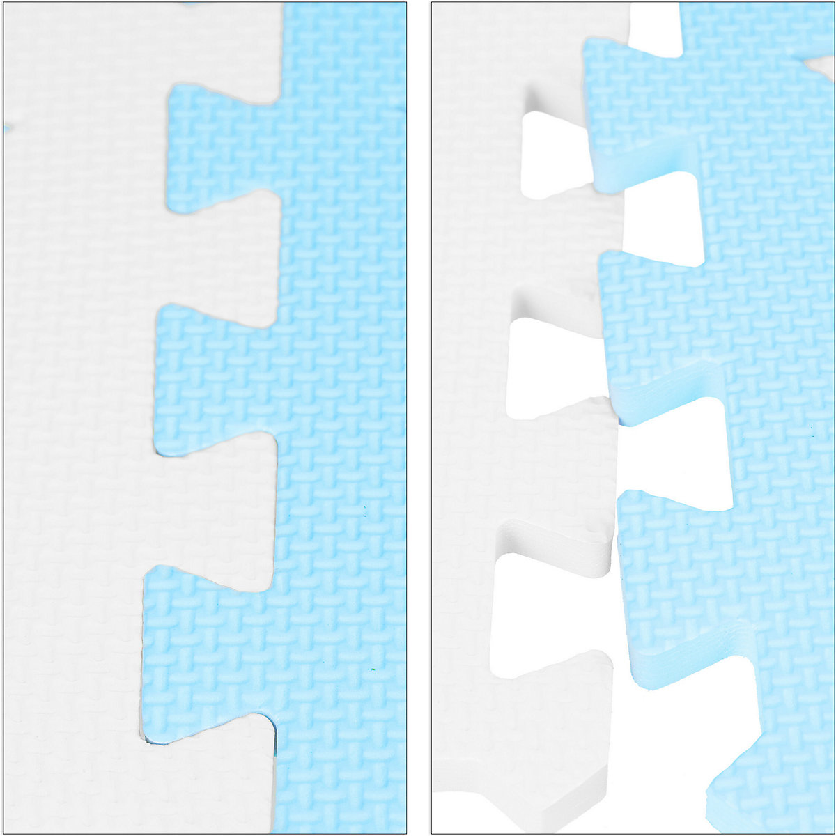 9 x Puzzlematte Sterne weiß-blau