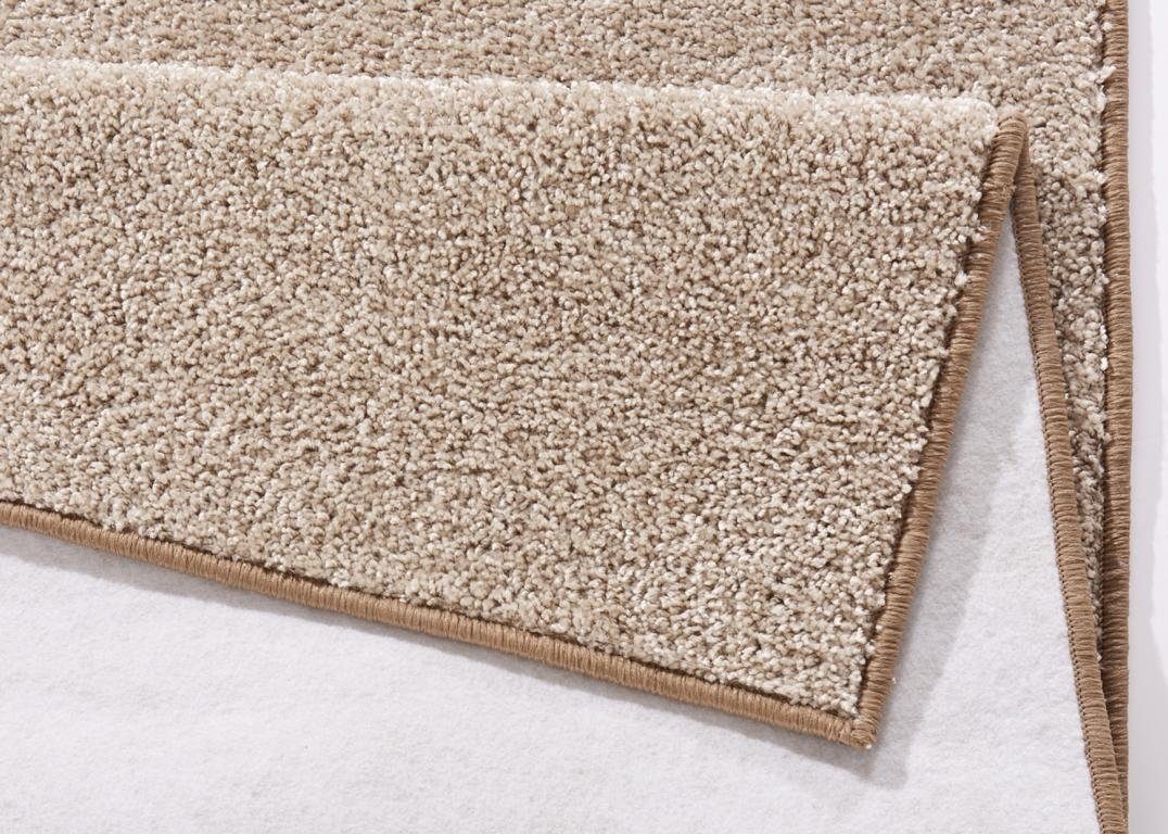 Bettumrandung Pure 100 HANSE Home, Höhe 13 mm, (3-tlg), Kurzflor, Unifarben, Teppich, Bettläufer, Bettvorleger, Teppichläufer