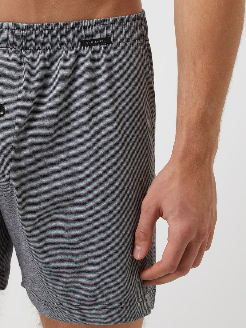 Boxershorts aus Baumwolle im 2er-Pack in schwarz