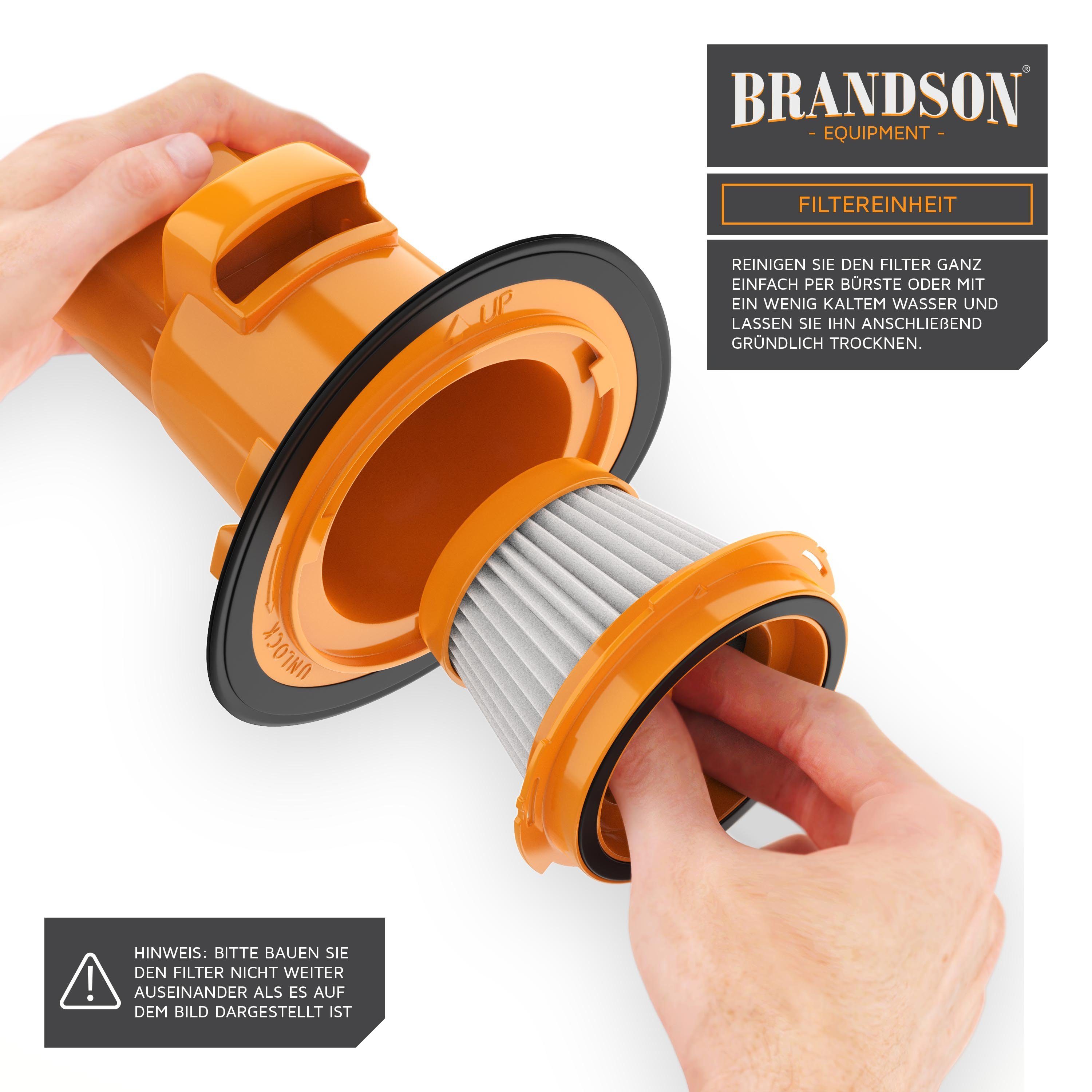 Brandson Akku-Handstaubsauger, 85 W, beutellos, Akku Handstaubsauger mit HEPA-Filter Beutellos