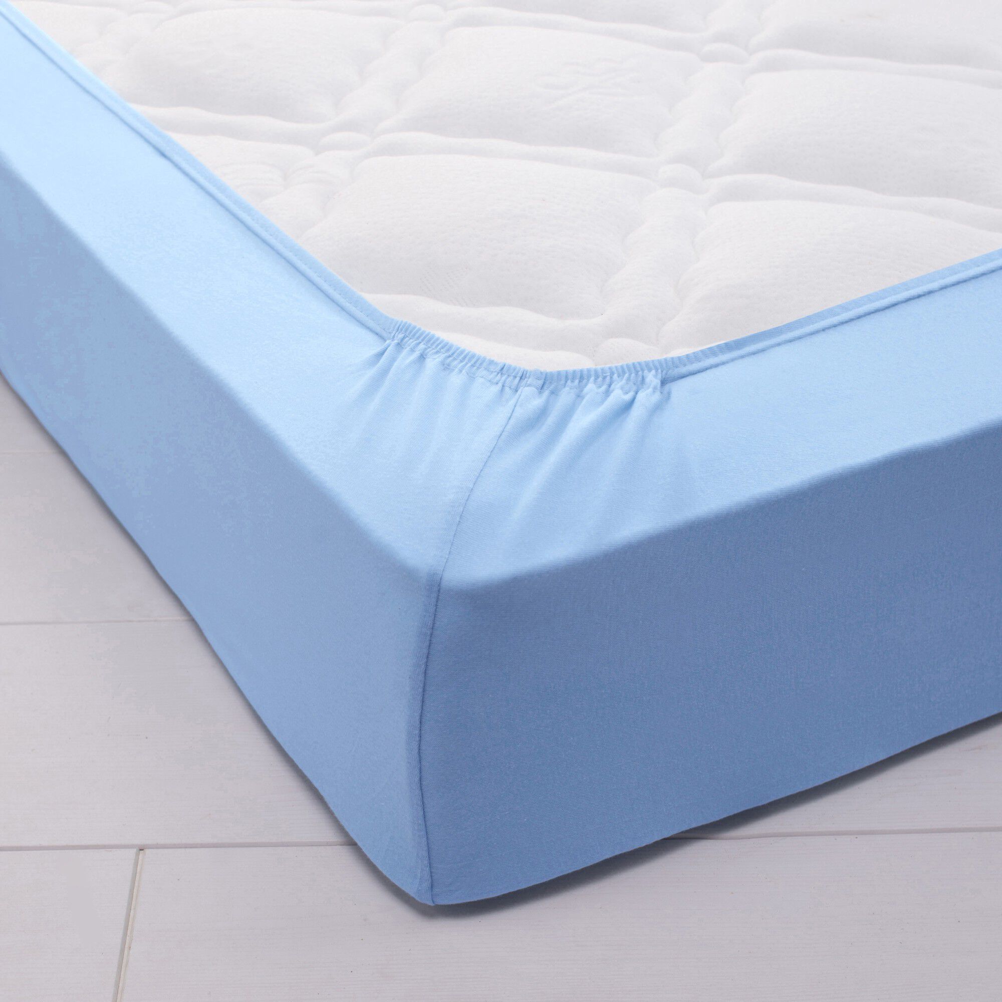 Drap-housse irrétrécissable uni coton