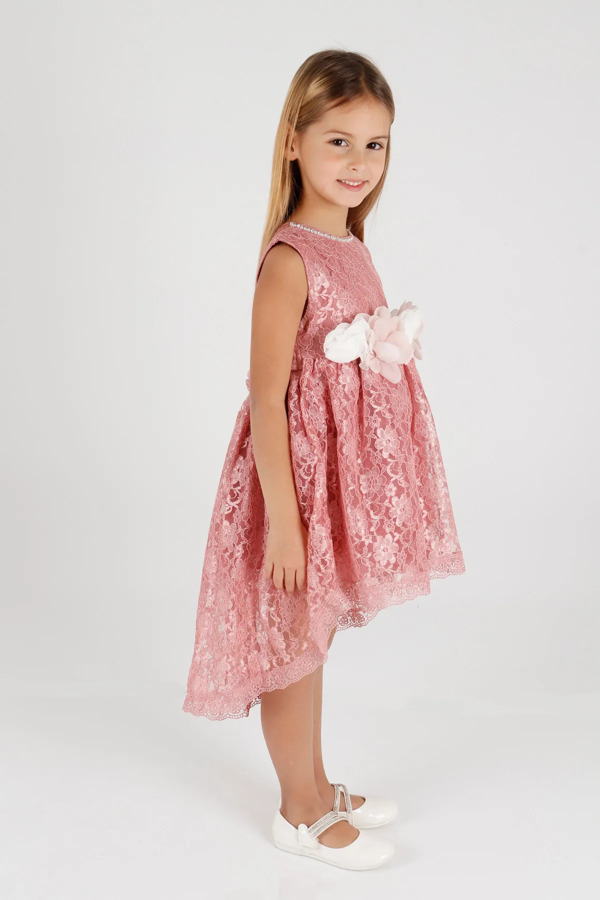 AHENGİM  Mädchen-Abendkleid mit Spitze, Ak2208