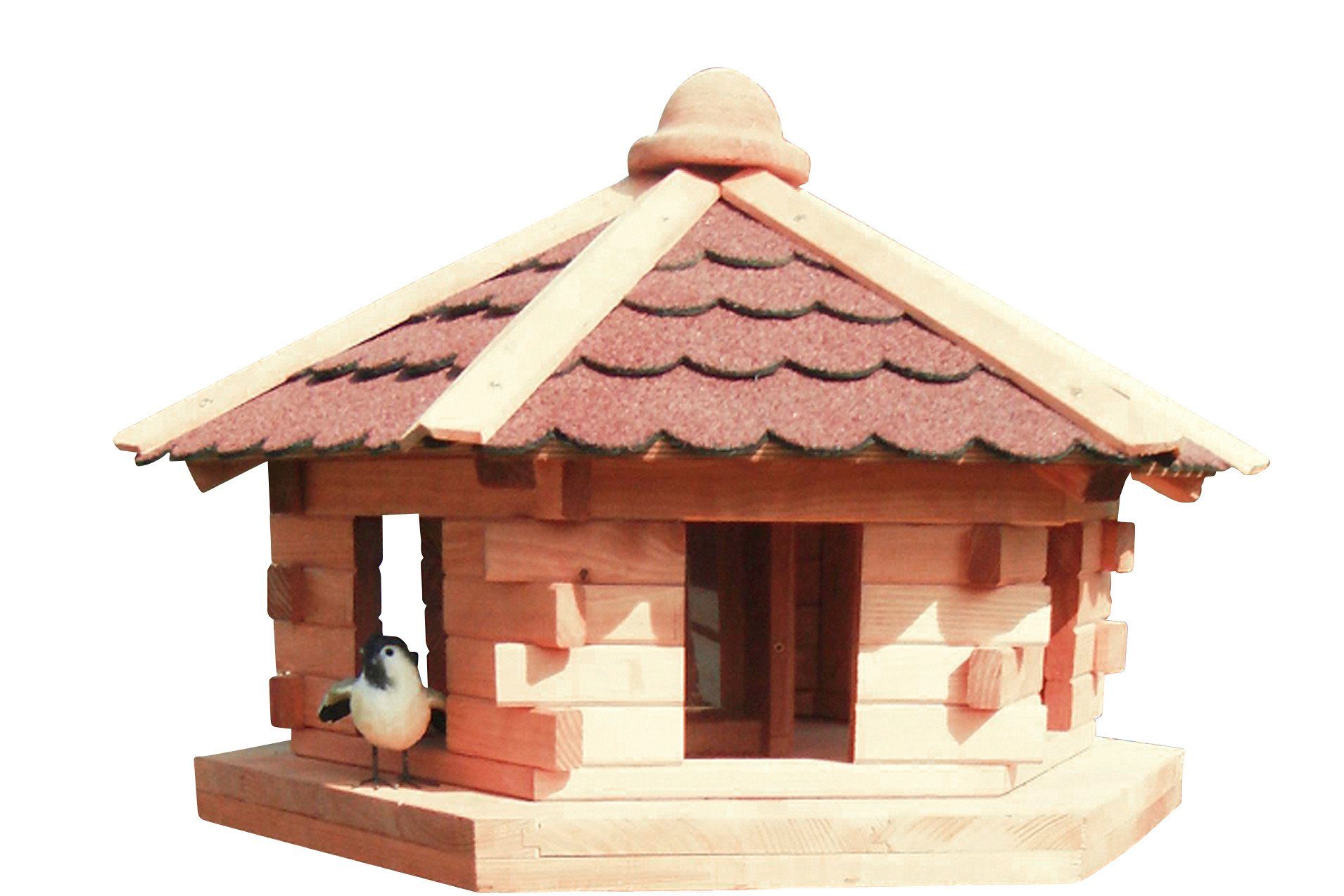 promadino Vogelhaus Knusperhäuschen, BxTxH: 59x57x143,5 cm, mit Standbein