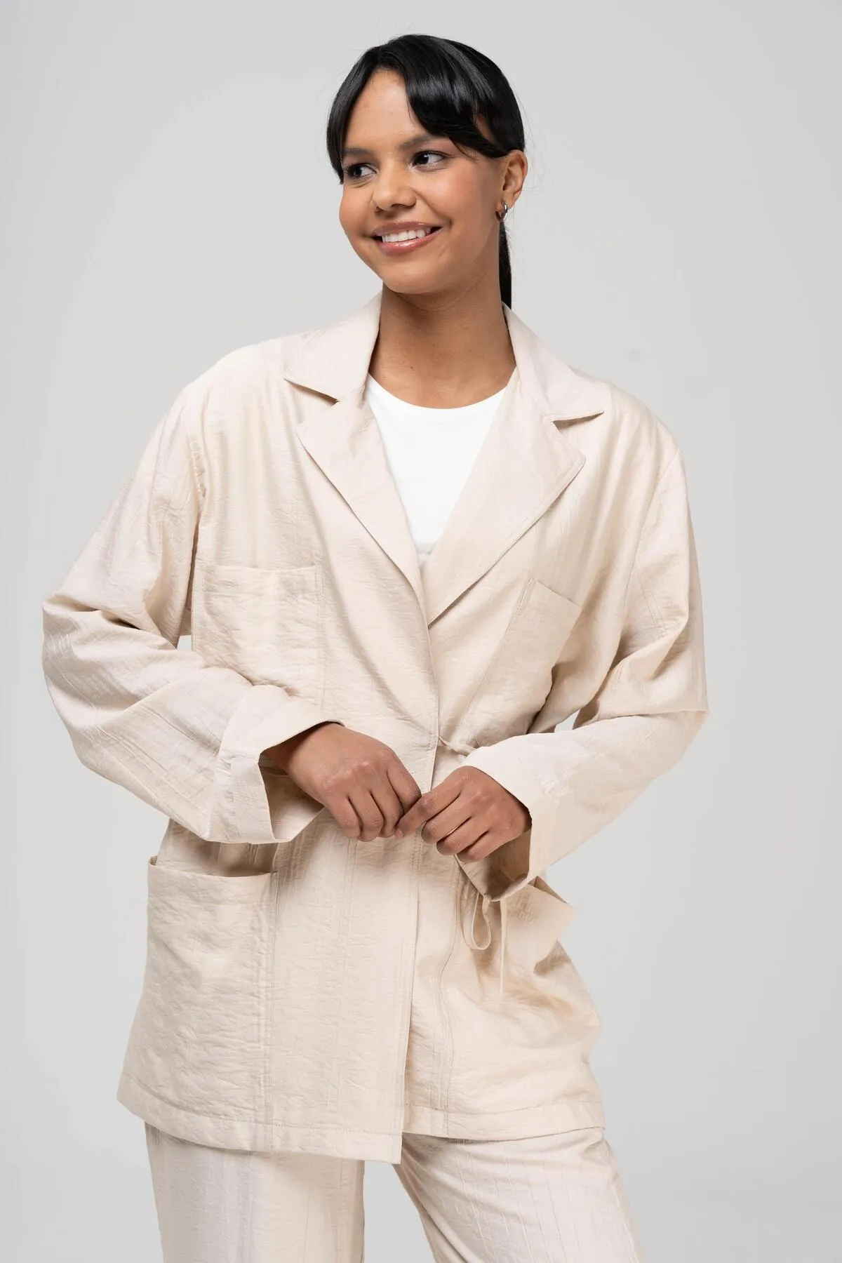 Olcay  Zweiteiler - Beige - Relaxed Fit