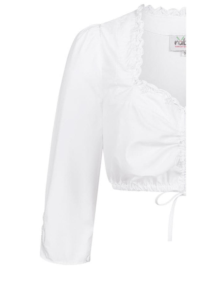 Nübler Dirndlbluse 3/4 Arm Isabel in Weiß günstig kaufen