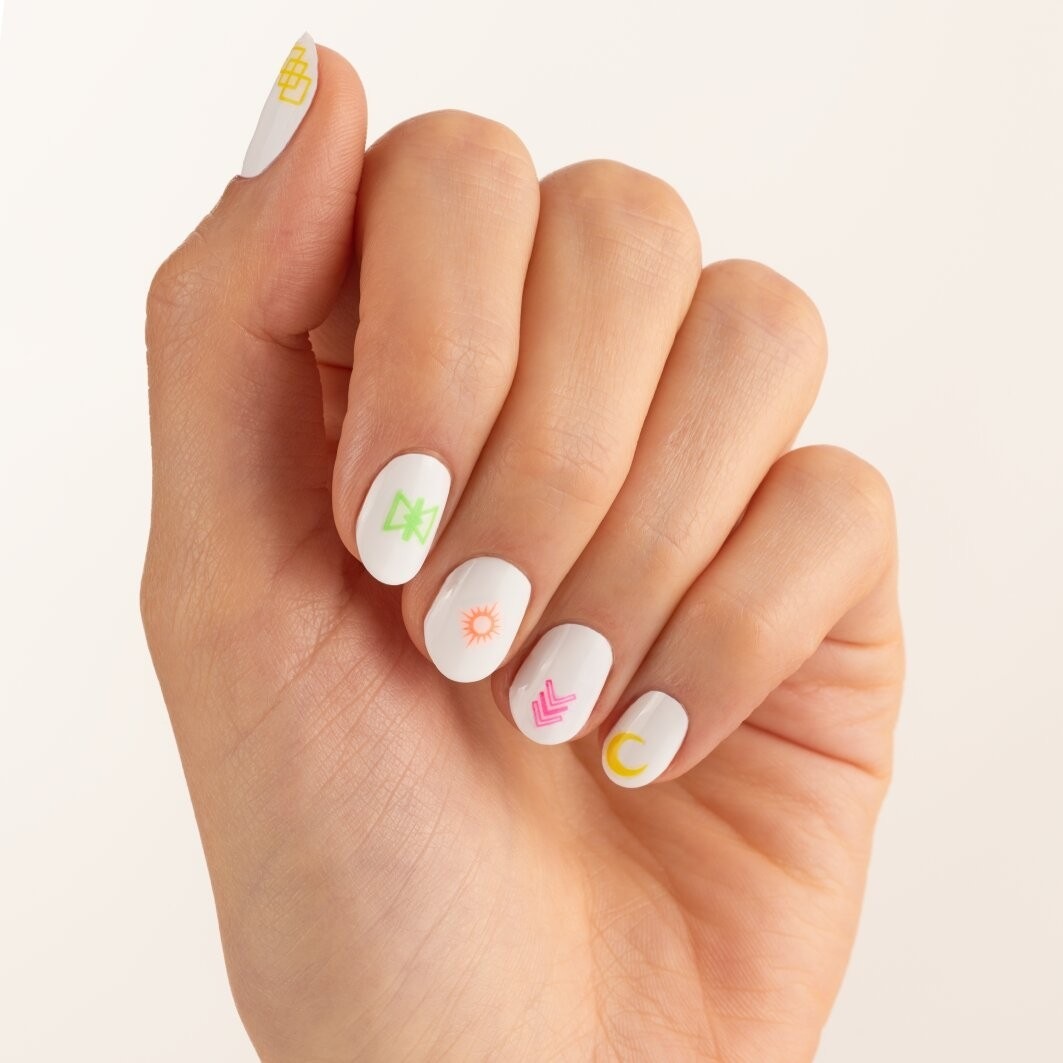 Neon Vibes Nagelsticker. 49 St