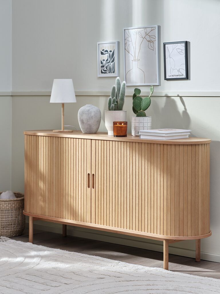 LYNGVIG Kredens LYNGVIG B160 2 drzwi żaluzjowe naturalny dąb