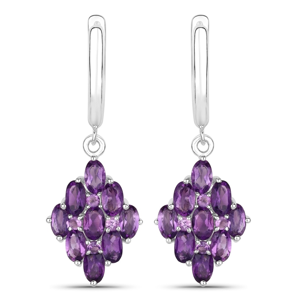 Rafaela Donata Boucles doreilles Argent sterling Améthyste en Argent Bijoux