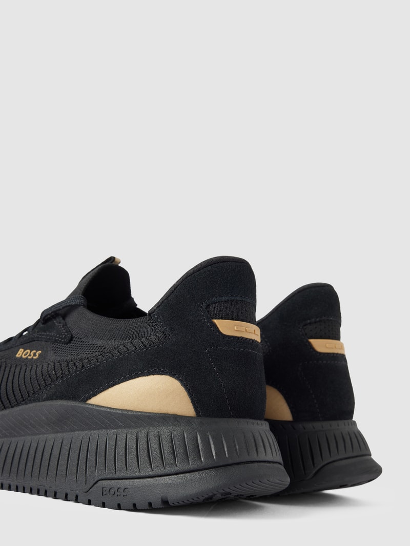 Sneaker mit Label-Details Modell 'EVO' in schwarz