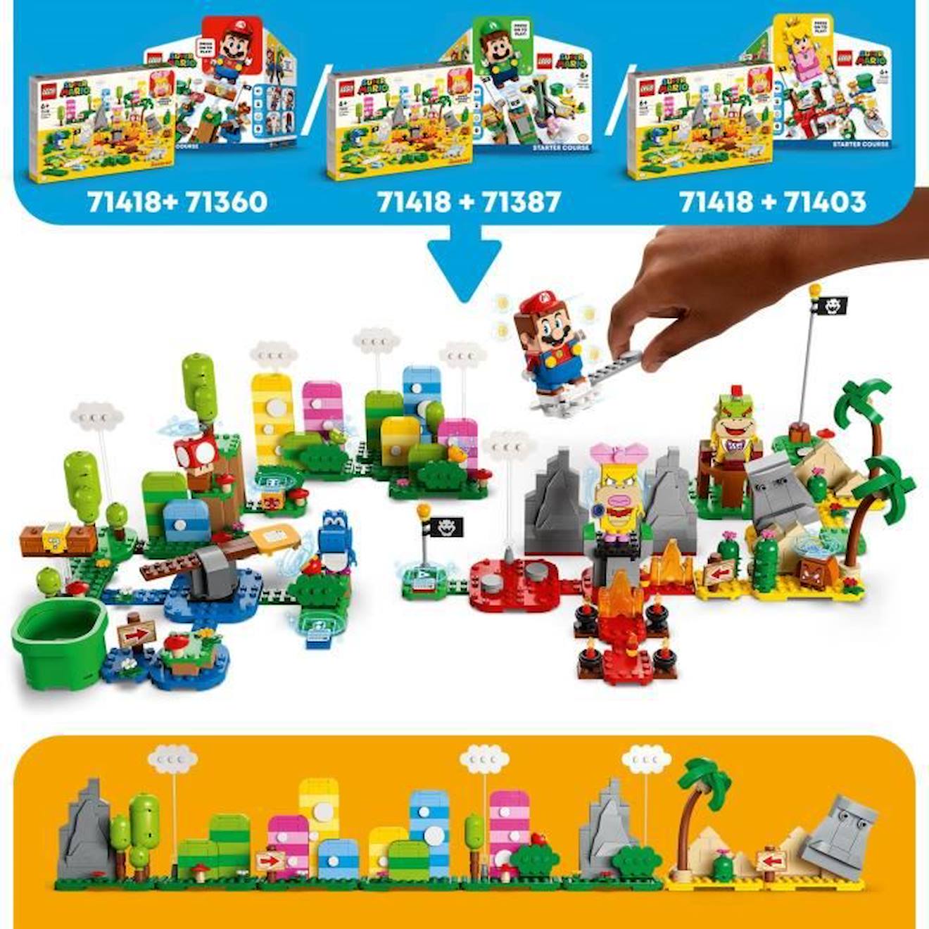 LEGO® Super Mario 71418 Set La boîte à Outils Créative, Jouet Enfants 6 Ans, avec Figurines blanc