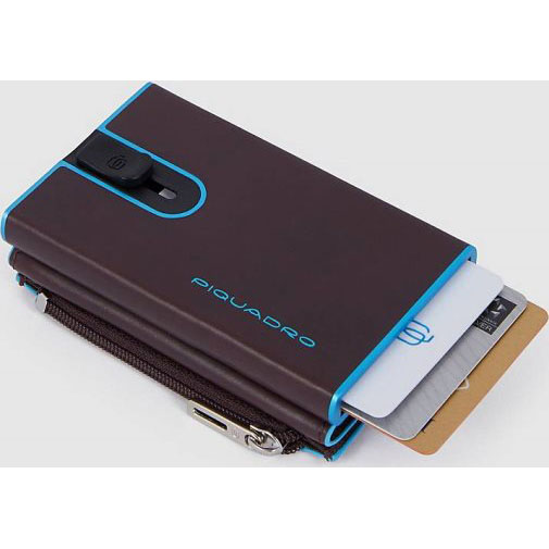 Piquadro Black Square Kreditkartenetui Leder 6.5 cm