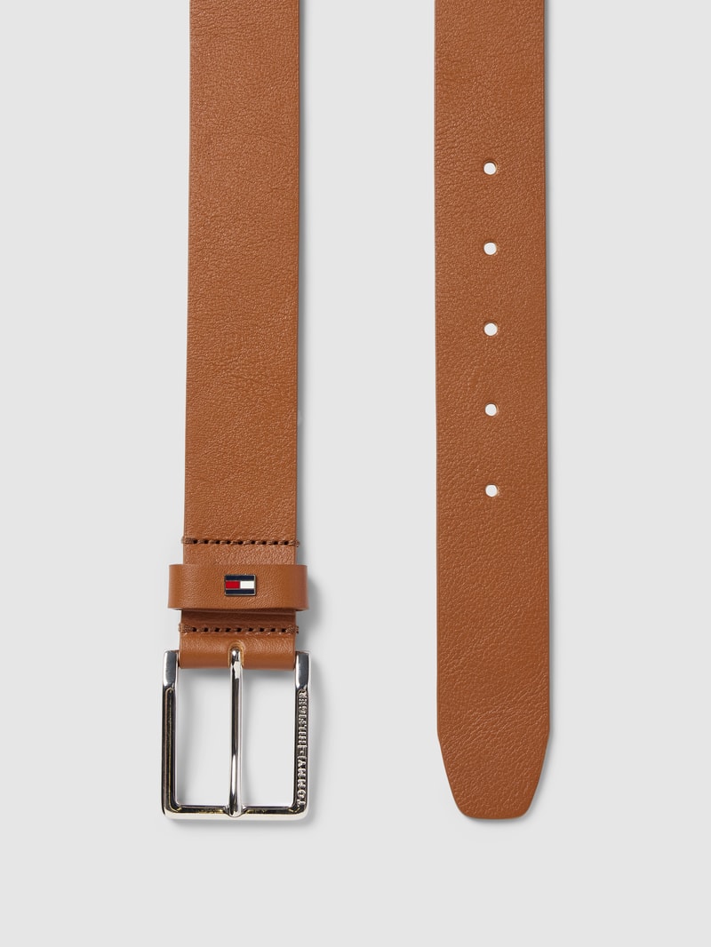 Gürtel aus Leder mit Label-Detail Modell 'OLIVER' in cognac