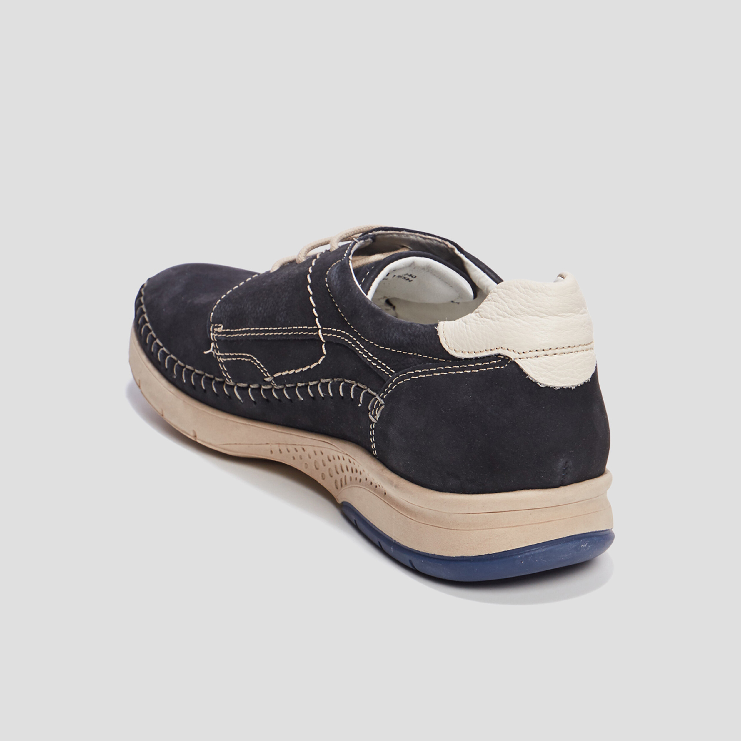 Derbies en cuir Walking bleu marine homme | La Halle