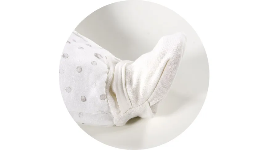 Alvi Sleep-Overall Aqua Dot weiß, grau
