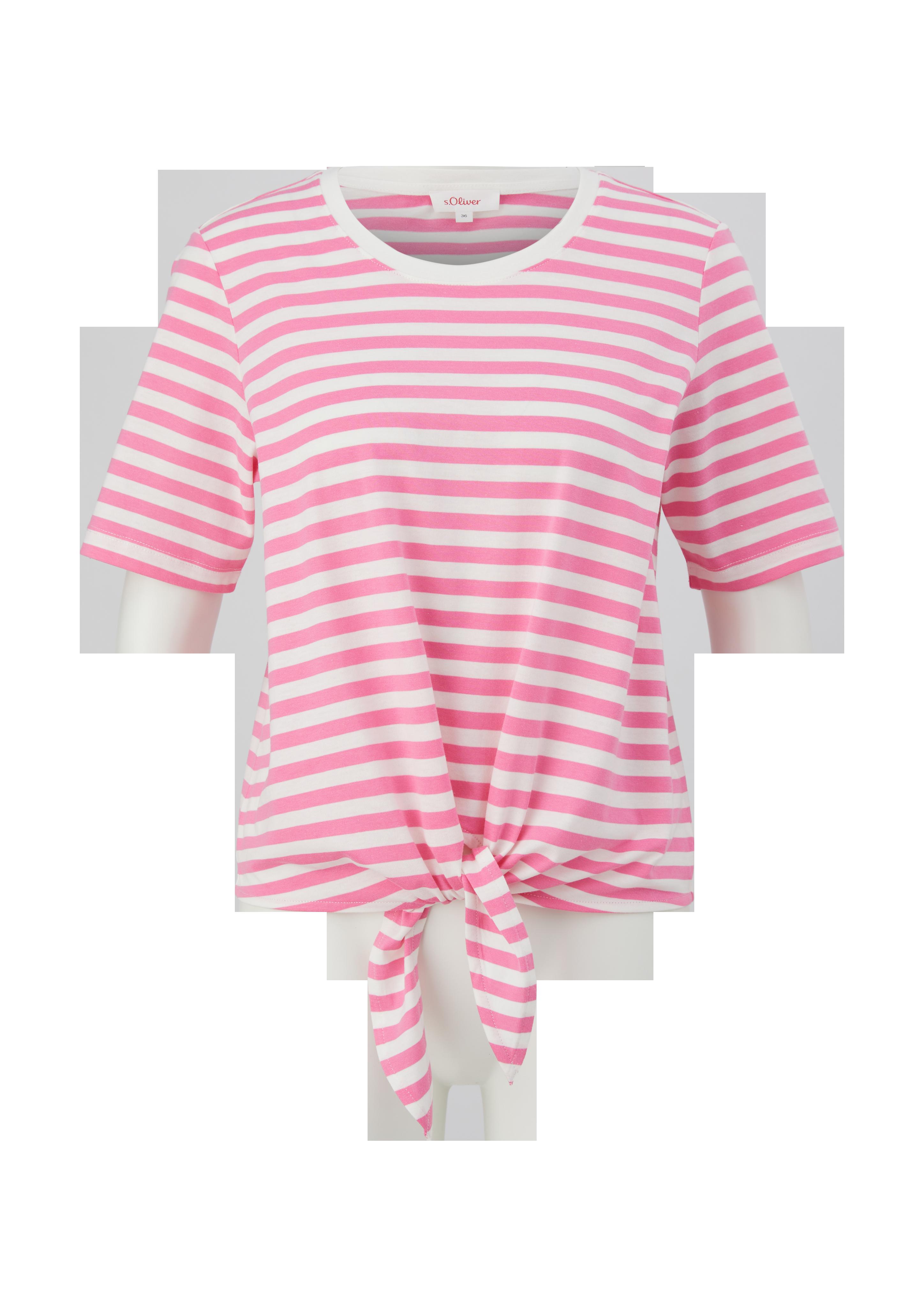 Streifenshirt mit Knoten-Detail  2130318-44G9