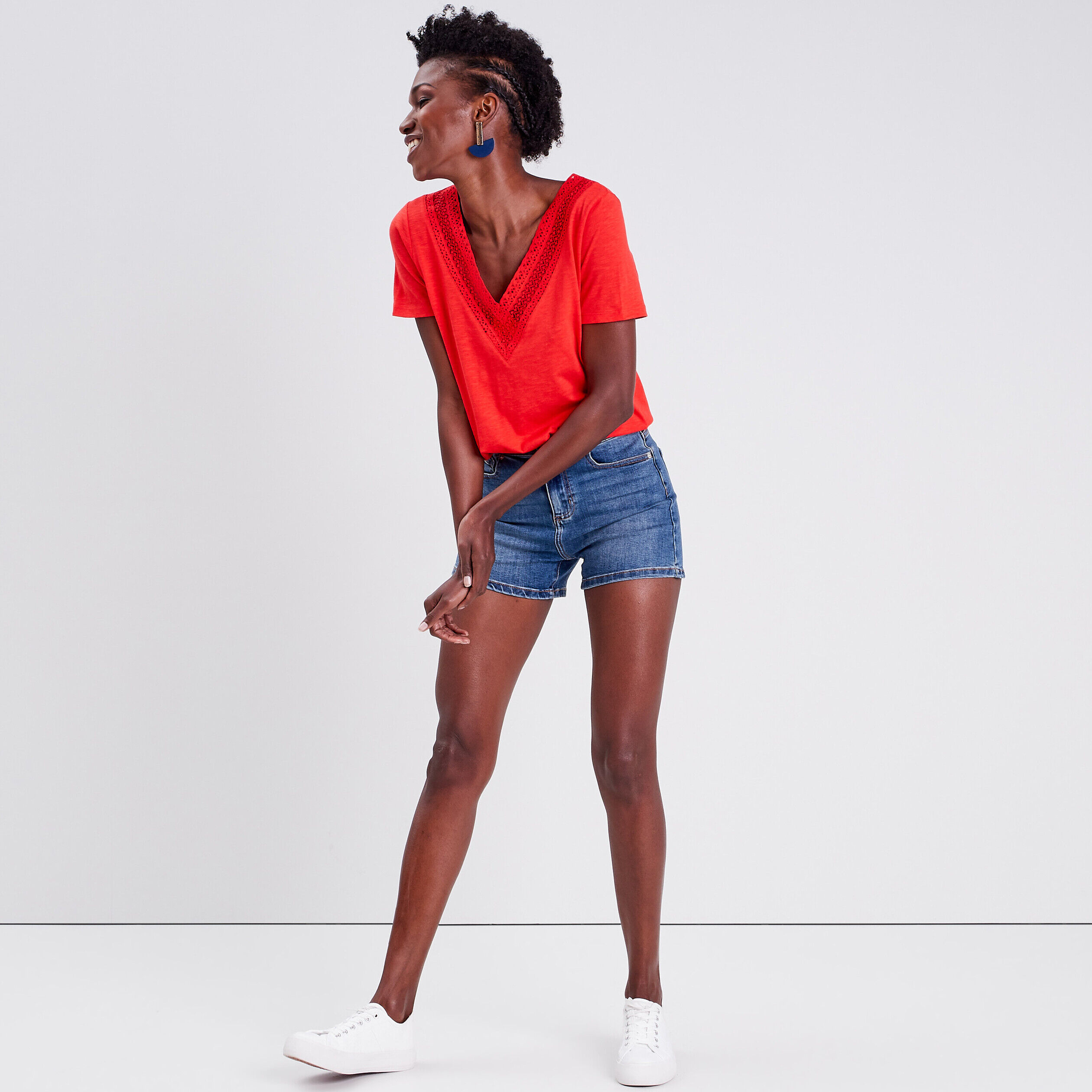 Short droit en jean denim stone femme denim stone femme | Cache Cache