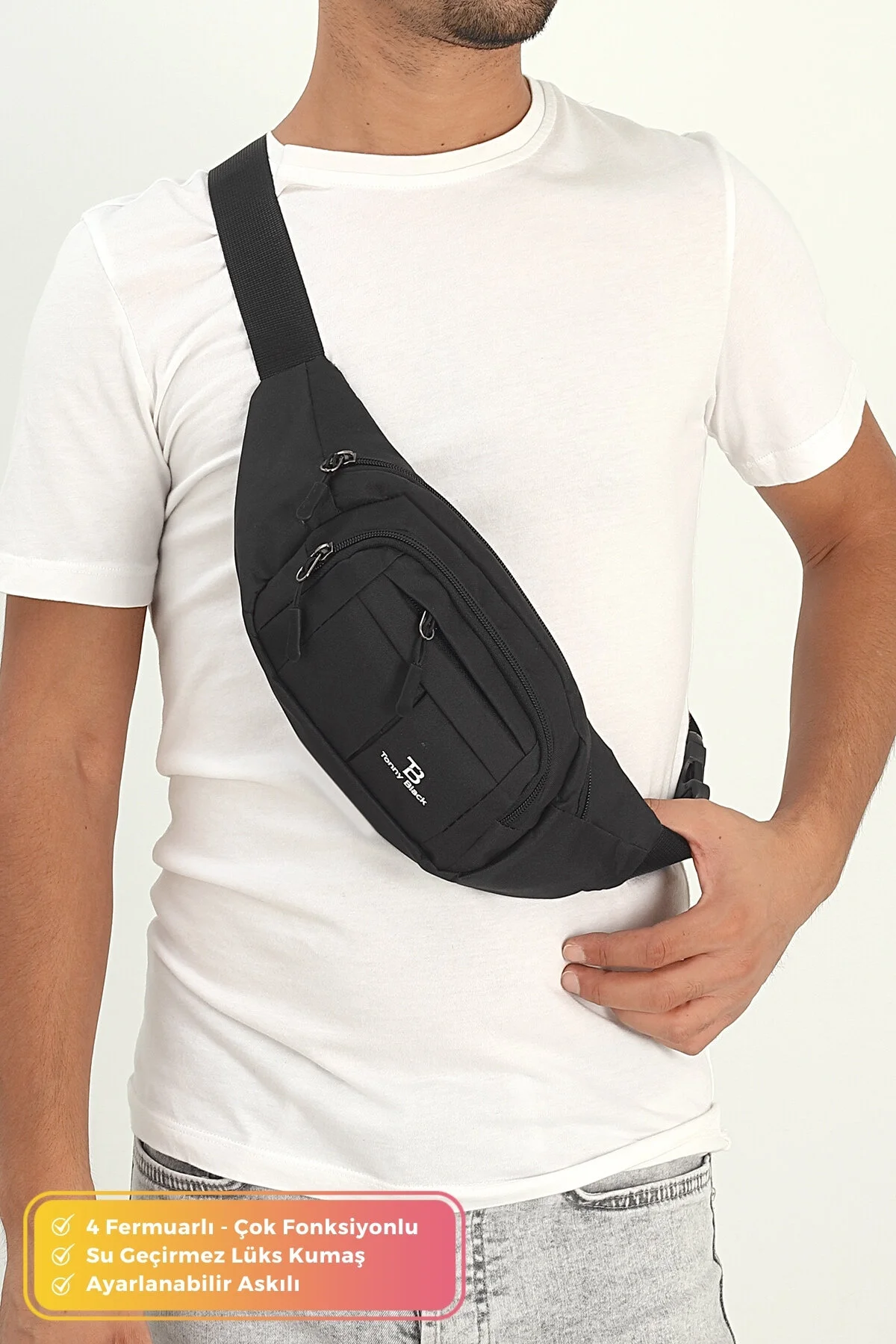 Tonny Black  Gürteltasche - Schwarz - Print