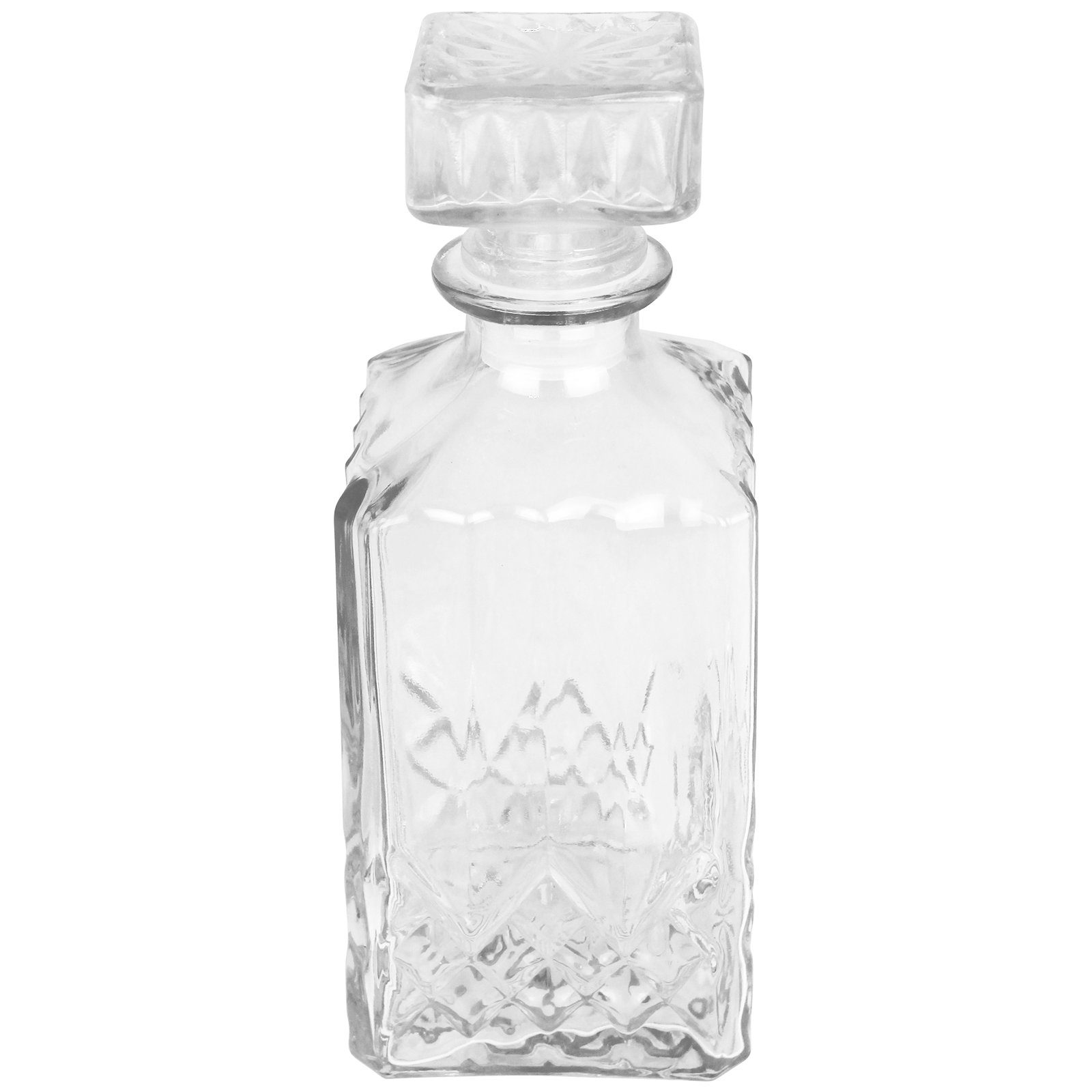 EDCO Dekanter Glaskaraffe 1L Whisky-Karaffe Likörkaraffe Karaffe Weindekanter, Weinkaraffe Cognac Wein Likör Whiskeykaraffe Weinkaraffe Alkohol