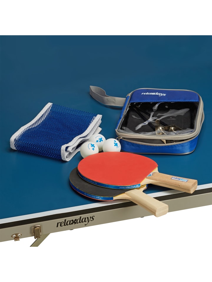 relaxdays 2x Tischtennis-Set in Blau günstig kaufen onesize
