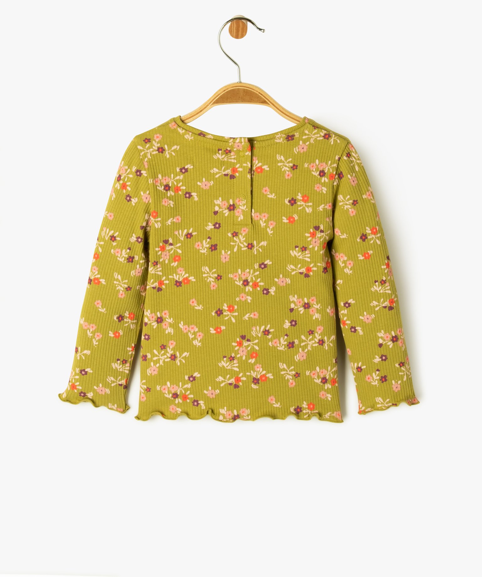 Tee-shirt à manches longues à motifs fleuris bébé fille vert | GEMO