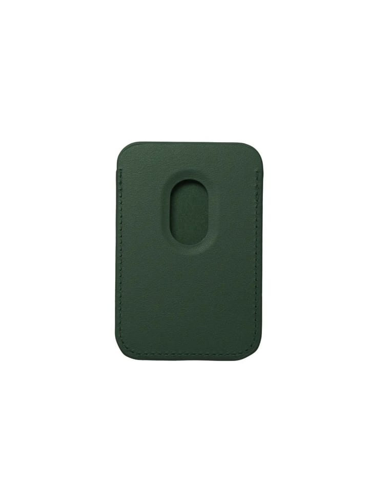COFI 1453 Magnetische Geldbörse aus Leder kompatibel mit Geräten in Dunkelgrün günstig kaufen onesize