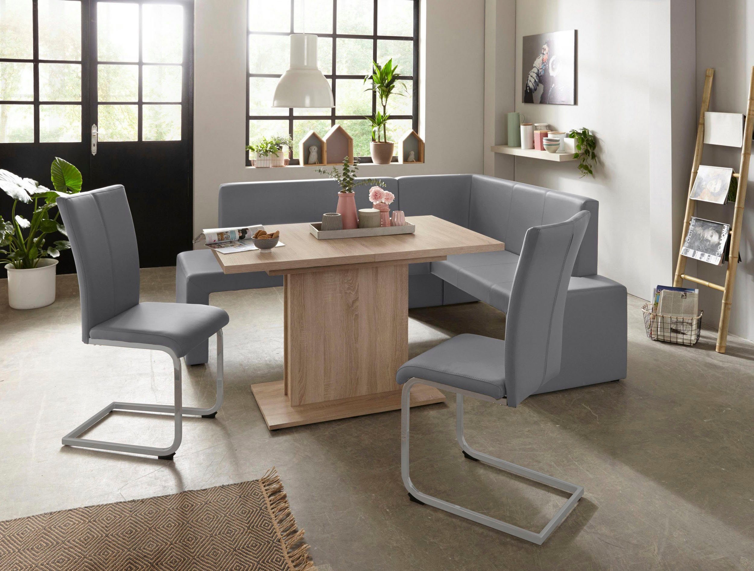 Home affaire Freischwinger Alex (Set, 2 St), Stuhl belastbar bis 120 Kg, Gestell im Chrom-Look