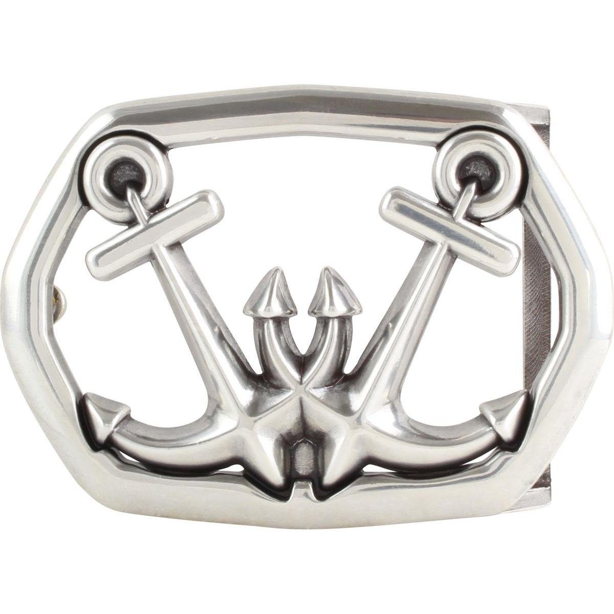 BELTINGER Gürtelschnalle Doppel Anker 4,0 cm - Buckle Wechselschließe Gürtelschließe 40mm - Gür